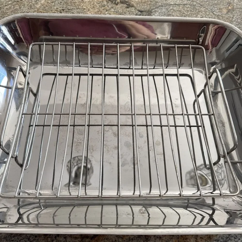 Williams Sonoma by Hestan Thermo-Clad Stainless Steel Flared 18” Roaster